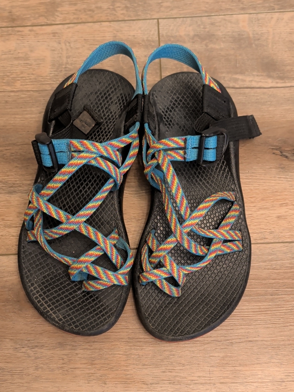 Women's Chaco ZX/2 Yampa Fiesta Rainbow Strappy Toe Sandals